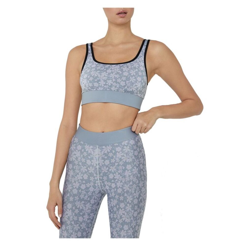 COR Intimates Gray Floral Sports Bra XS